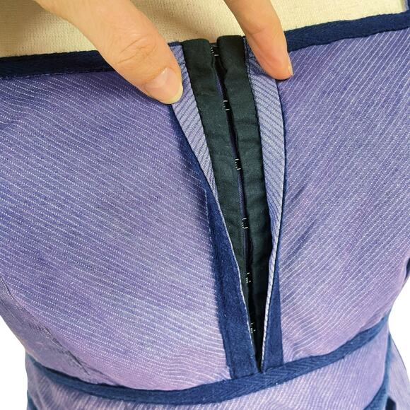 URBAN OUTFITTERS KIMCHI BLUE Pinstripe Jane Corset Top Dress Purple/Blue Size M - Picture 3 of 9